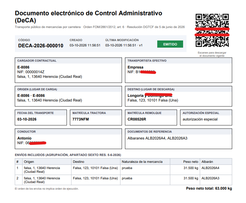 Captura: PDF de un DeCA agrupado.